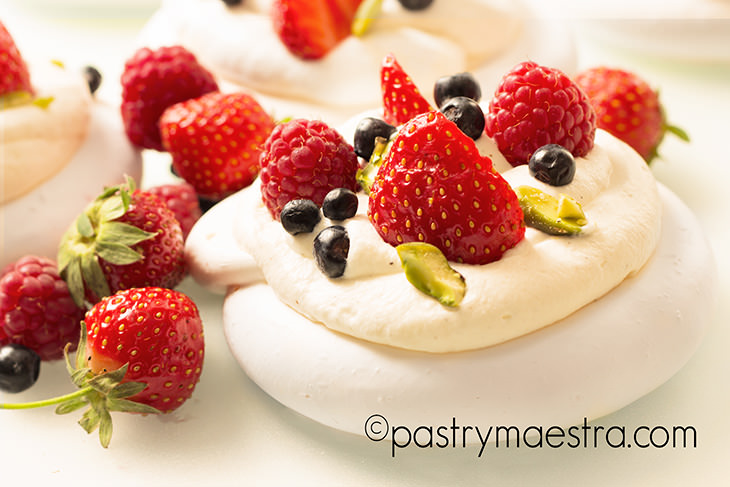 Mini Pavlova with Berries, Pastry Maestra