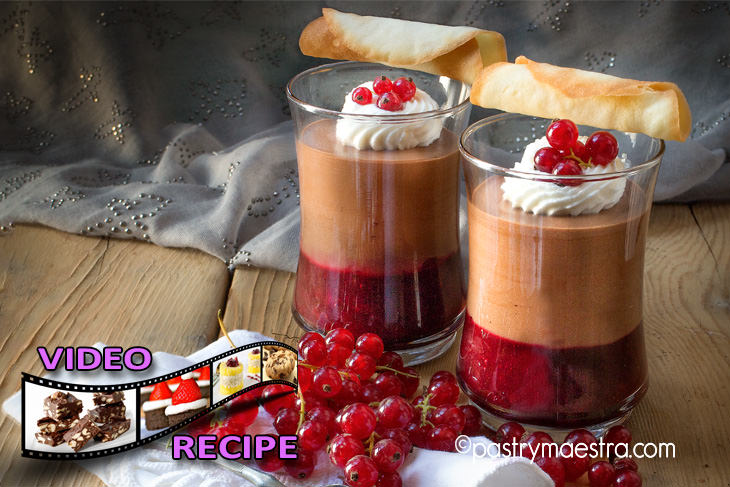 Chocolate parfait and sour cherry sauce chef Tereza Alabanda Pastry Maestra