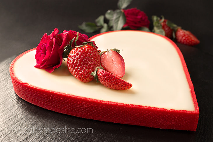 Valentines Day Chocolate and Coconut Heart Shaped Tart, Pastry Maestra