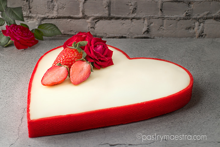 Valentines Day Chocolate and Coconut Heart Shaped Tart, Pastry Maestra