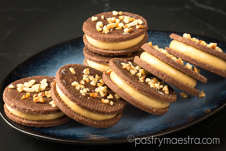 Caramelized White Chocolate Sandwich Cookies, Pastry Maestra