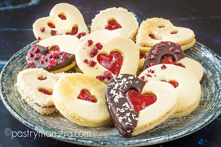 Coconut and Raspberry Linzer Cookies, Pastry Maestra