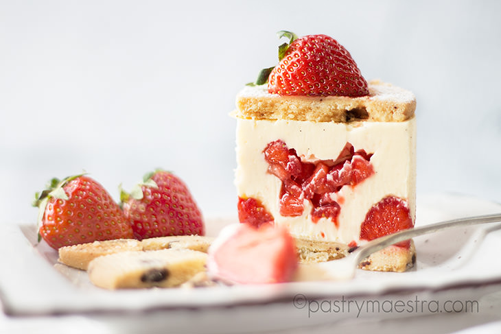 Chocolate Cookie and Strawberry Mini Cakes, Pastry Maestra