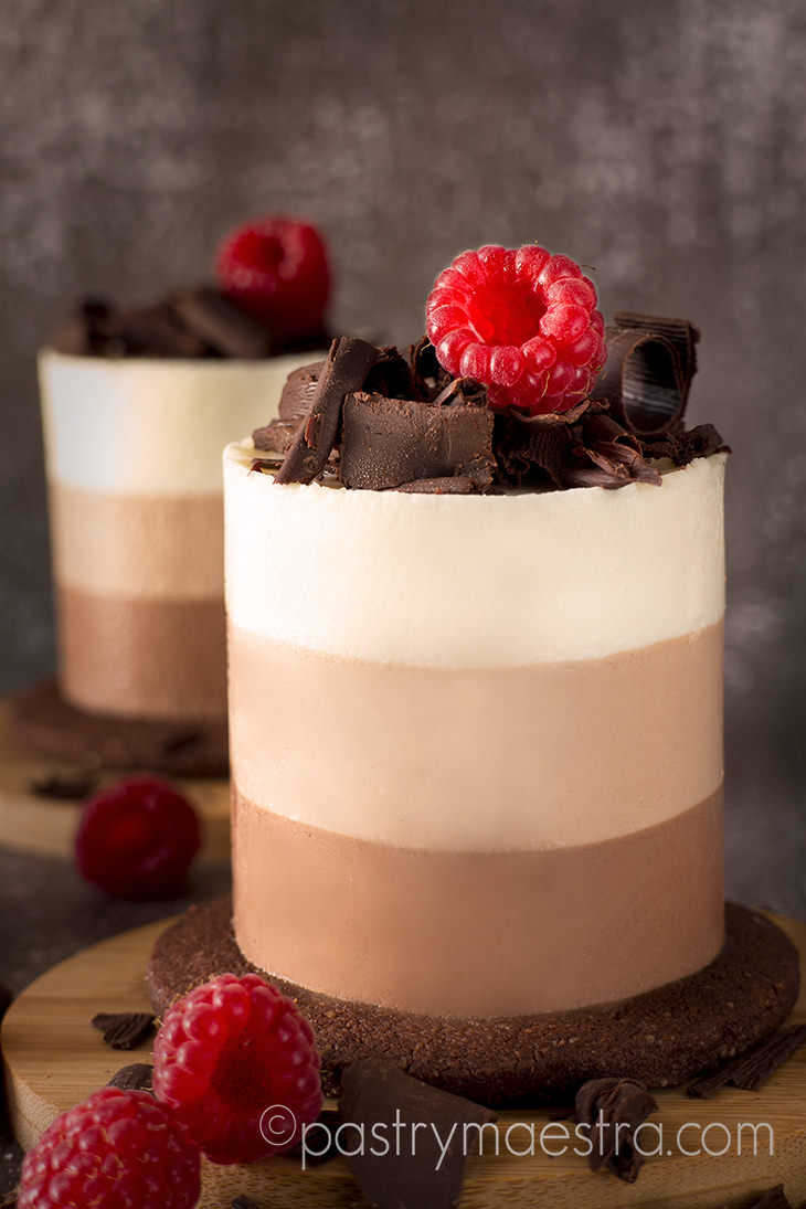Simple Triple Chocolate Mousse Cakes, Pastry Maestra