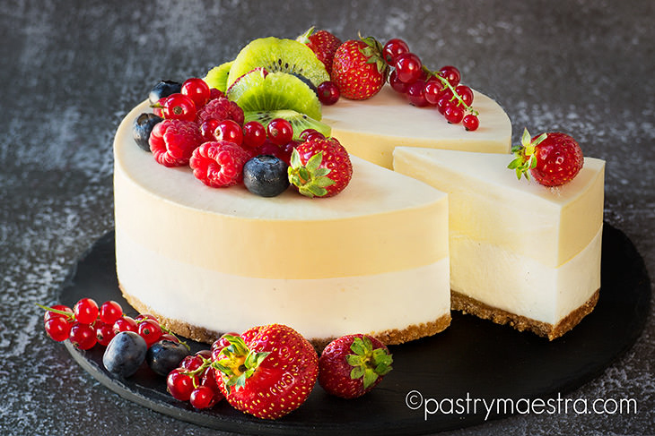 No-Bake, Passion Fruit Cheesecake, Pastry Maestra