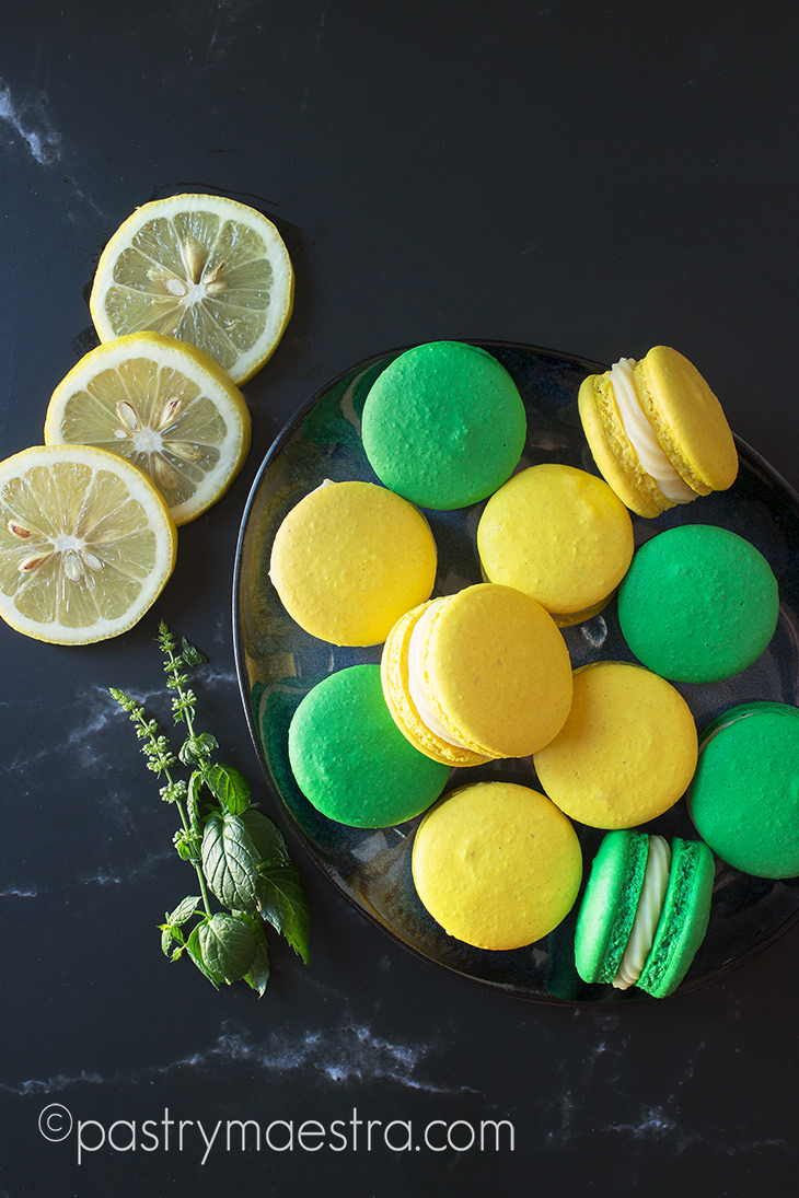 Refreshing Lemon and Mint Macarons, Pastry Maestra
