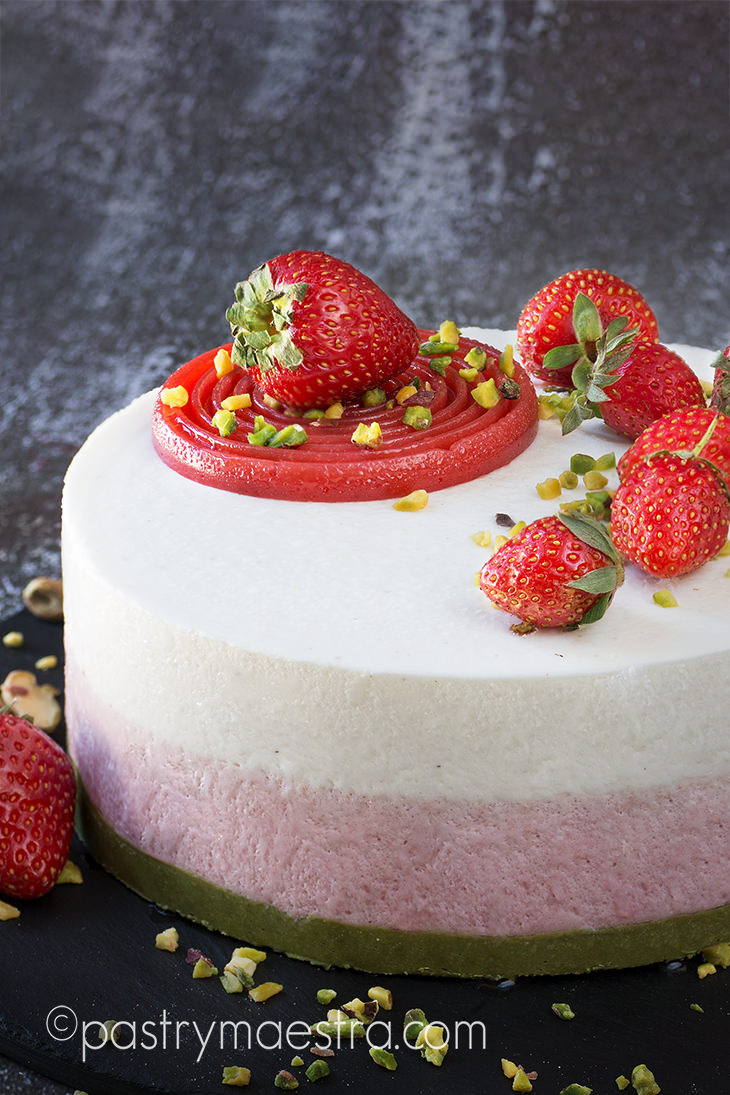 Light Strawberry and Yogurt Mousse Cake, Pastry Maestra