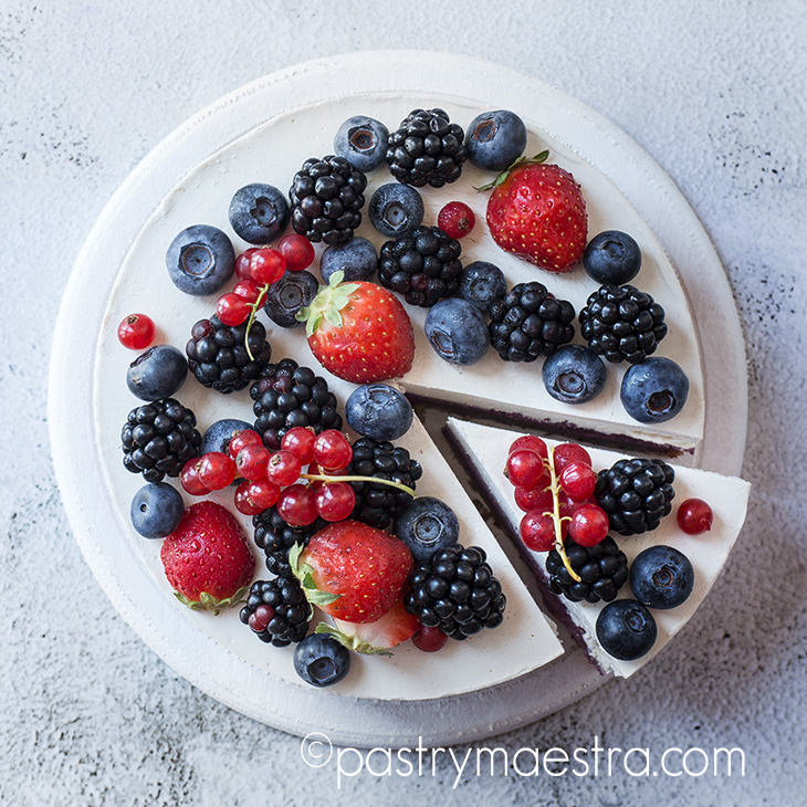 Mixed Berry and Coconut Raw Cake, Pastry Maestra