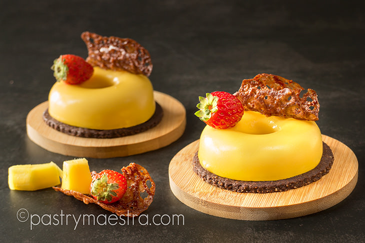Chocolate and Mango Mousse Mini Cakes, Pastry Maestra
