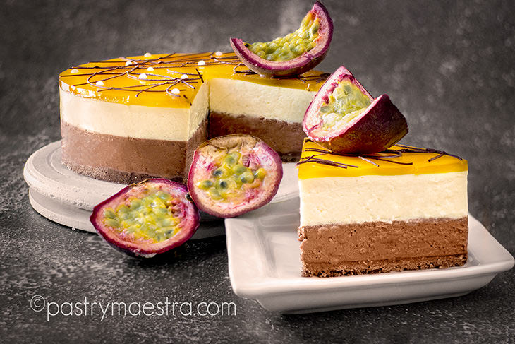 No-Bake Chocolate and Passion Fruit Cheesecake, Pastry Maestra