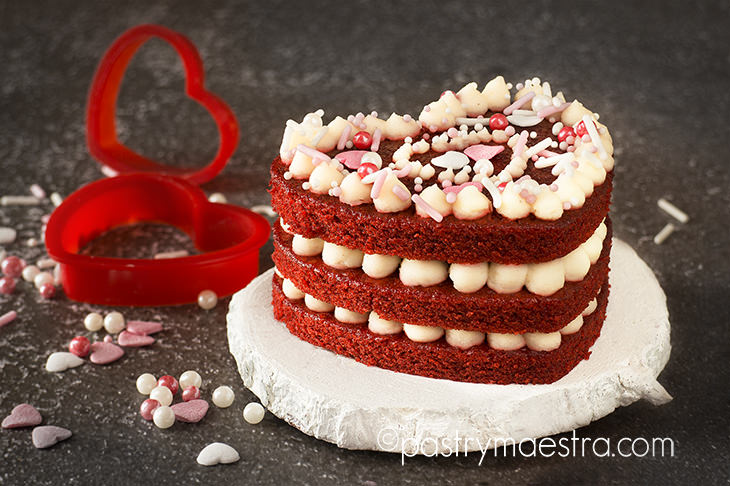 Red Velvet Valentine's Day Cake, Pastry Maestra