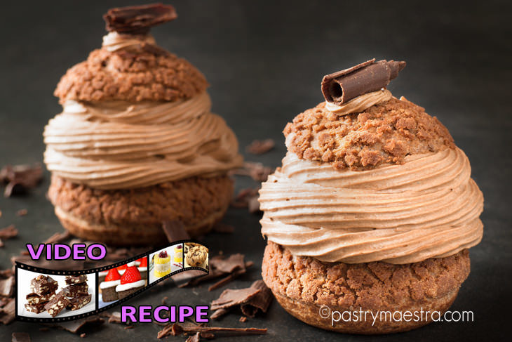 Triple Chocolate Cream Puffs (Choux Craquelin), Pastry Maestra