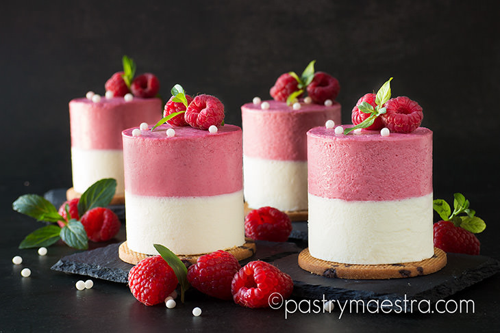 Raspberry, Mint and White Chocolate Mousse Cake, Pastry Maestra