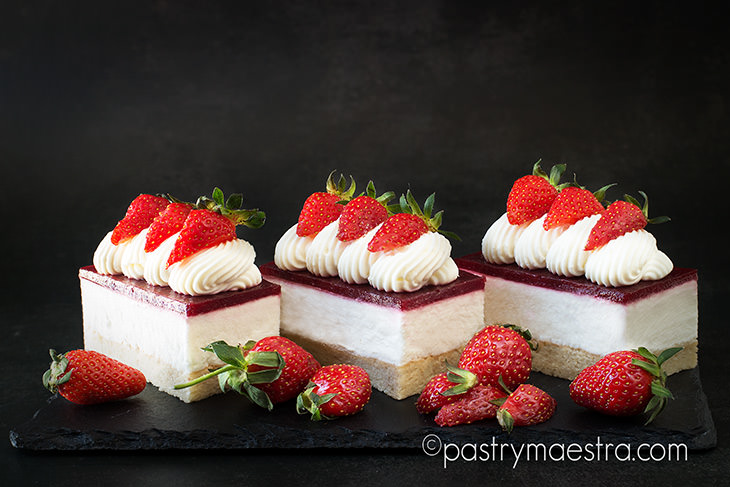 Strawberry Cheesecake Bars, Pastry Maestra