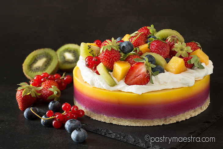 Vegan Blueberry and Passion Fruit Cake, Pastry Maestra
